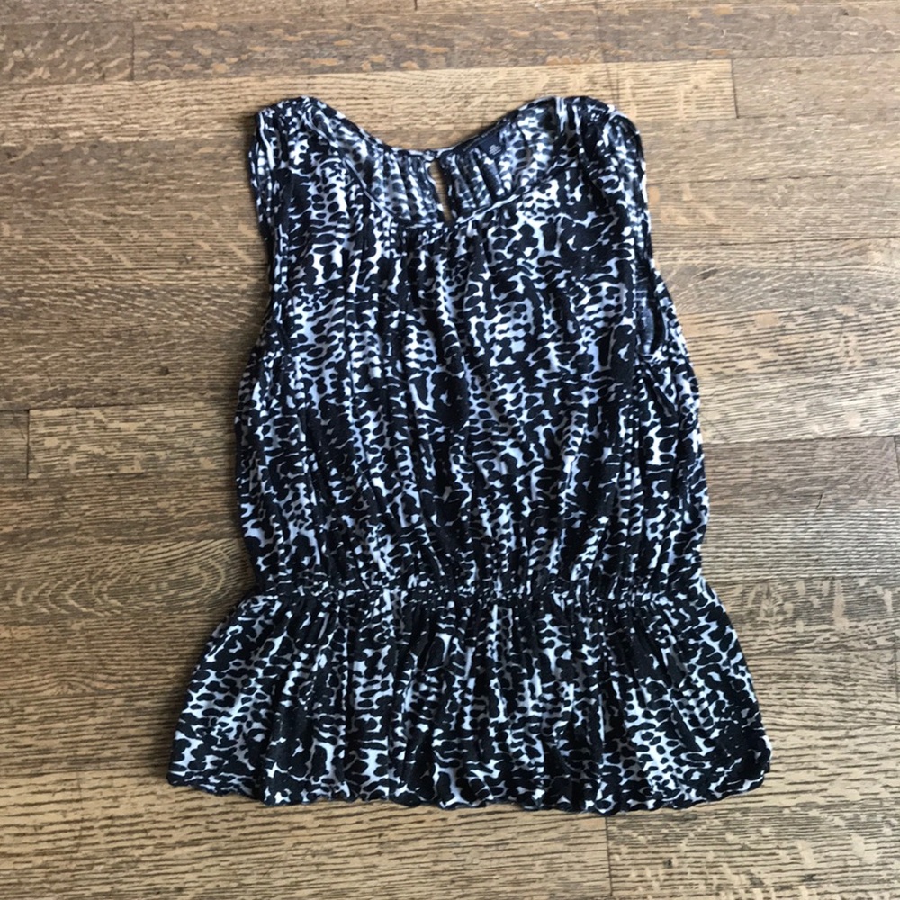 Banana Republic B & W Animal Print Camisole
